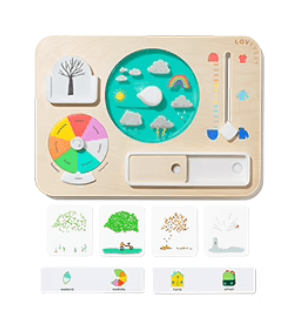 Wooden weather toy