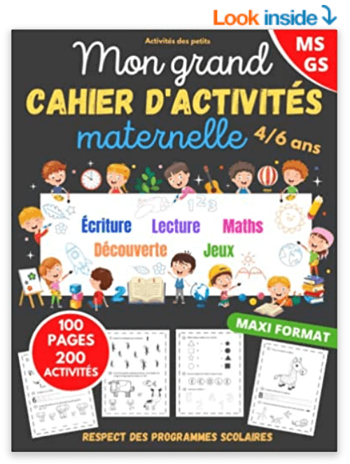 Best French workbook for kindergarten