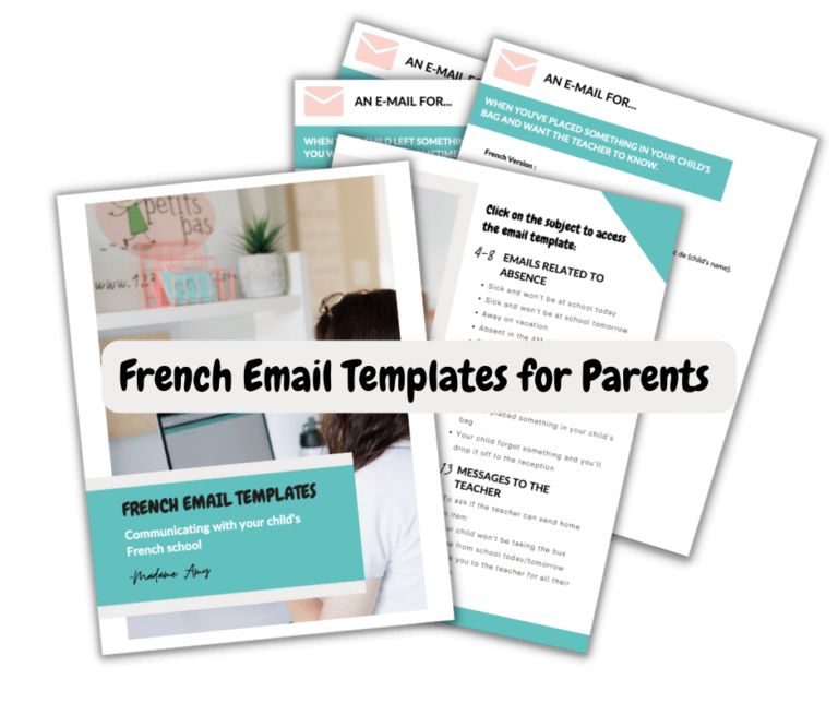 French Email Templates for Parents
