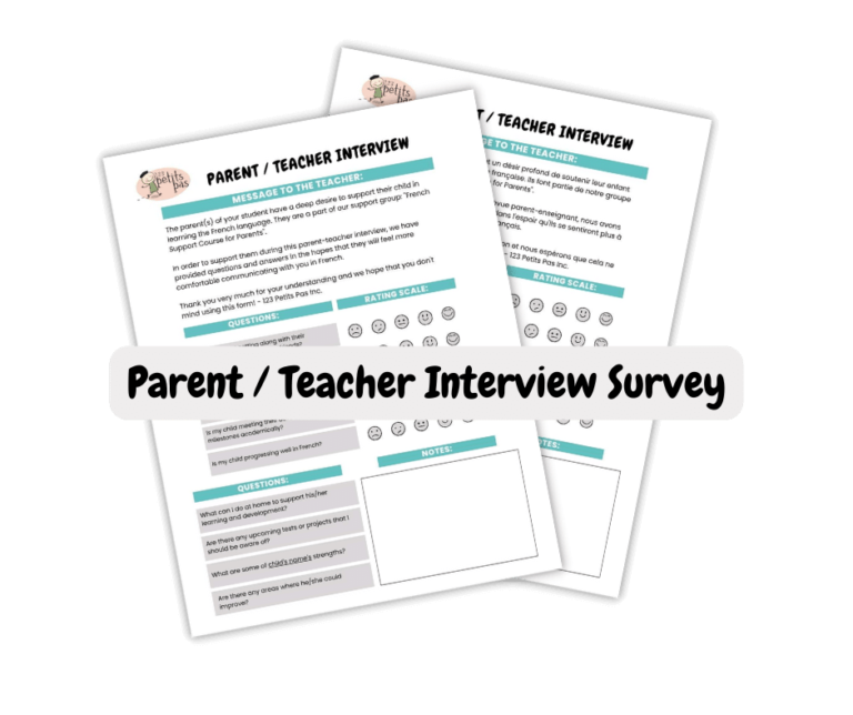Parent & Teacher French Interview Survey