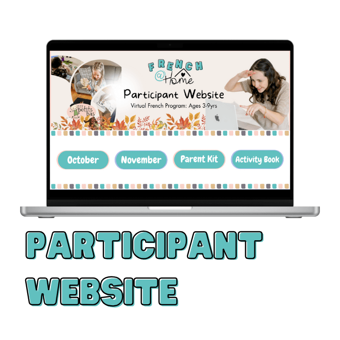 French @ Home program participant portal with links to content