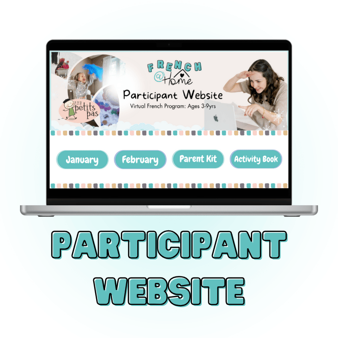 French @ Home program participant portal with links to content