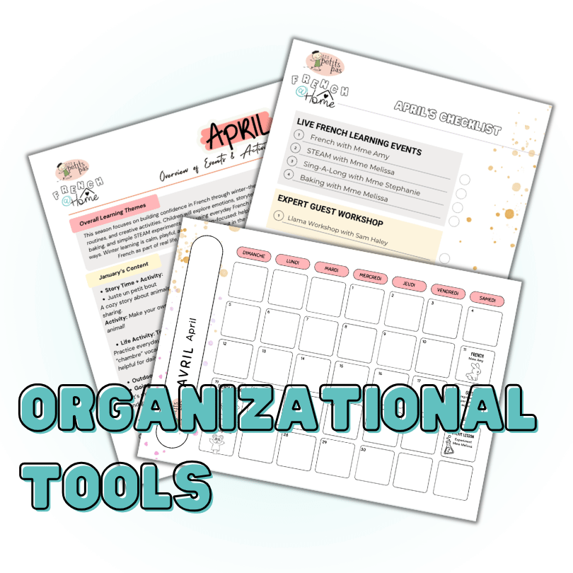 April and May schedule for French at Home Program