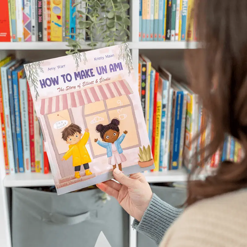 How to Make Un Ami bilingual rhyming book by Amy Warr and Kristy Maan