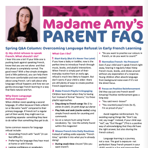 Madame Amy's Parent FAQ Column for French Support Magazine
